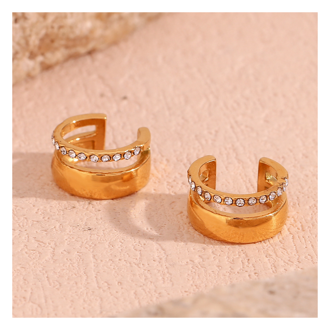 316L Line Zirconia Ear Cuff(片耳) - ピアス・イヤリング|Misy Jewelry