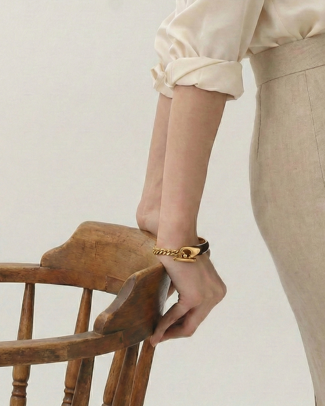 316L T-Bar Curve Chain Bracelet — ディテール | ネックレス | サージカルステンレス316L | Misy Jewelry