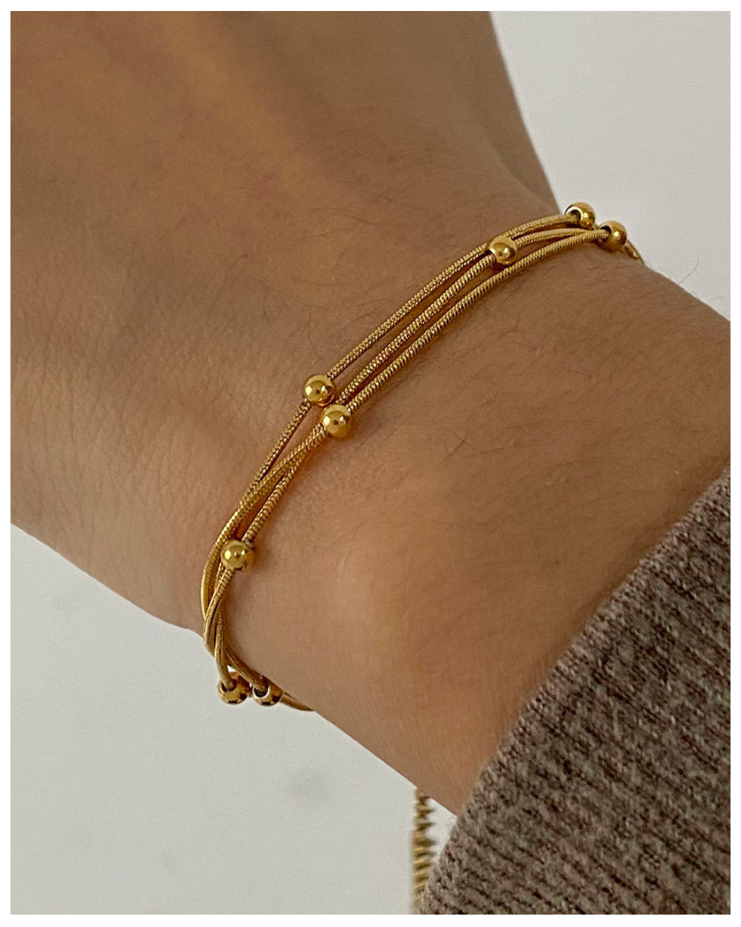 316L Twisted Bead Cord Bracelet — ディテール | ブレスレット | サージカルステンレス316L | Misy Jewelry