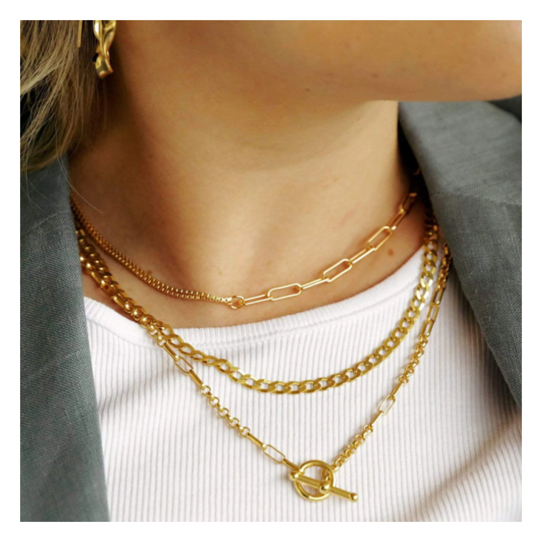 316L OT Figaro Necklace 詳細画像1|Misy Jewelry