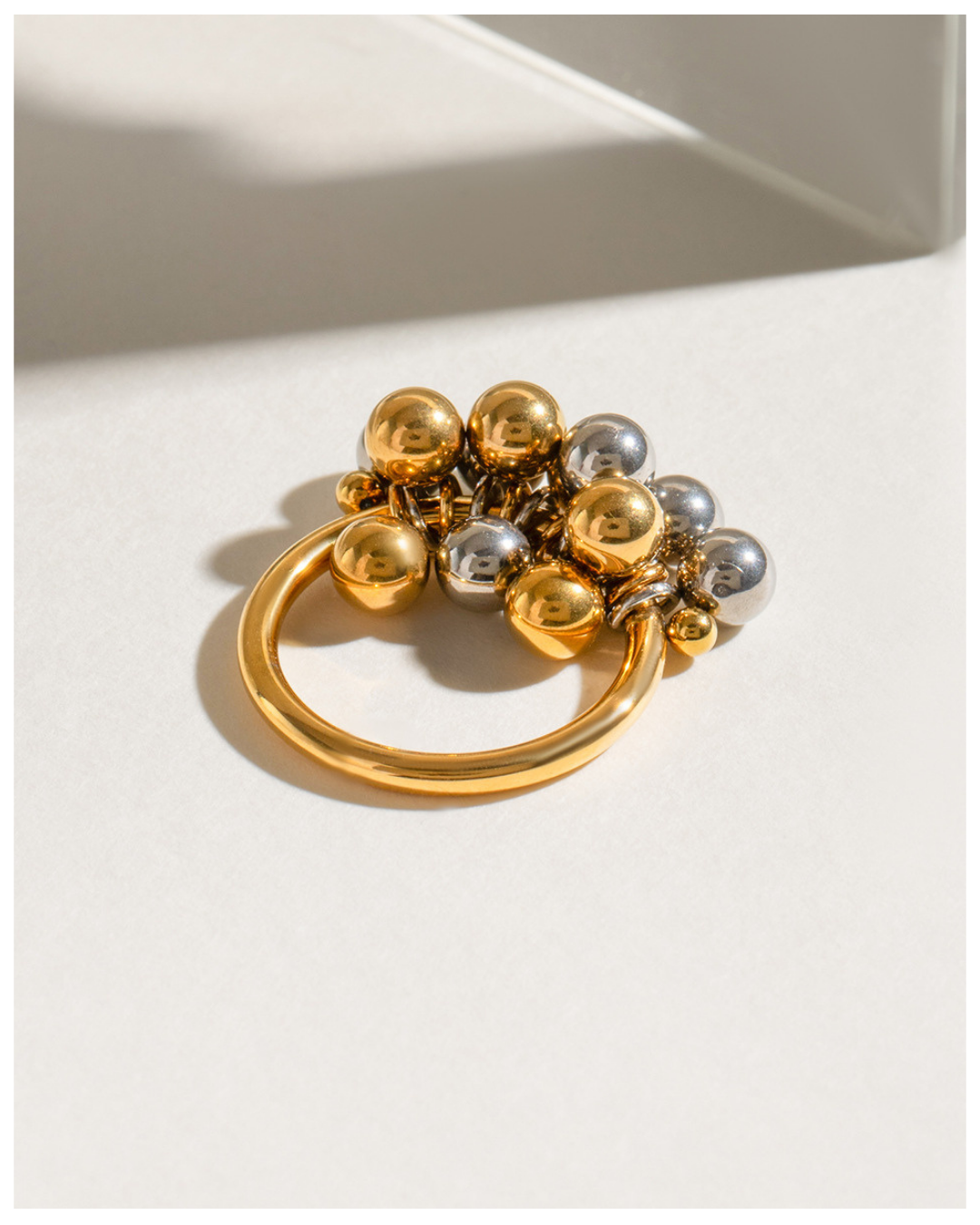 316L Bi-Color Sphere Bubble Ring1 詳細画像5|Misy Jewelry