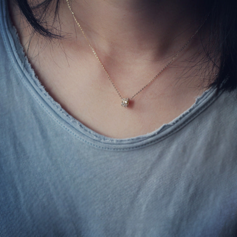 s925 Zirconia Barrel Necklace 2 — ディテール | ネックレス | サージカルステンレス316L | Misy Jewelry