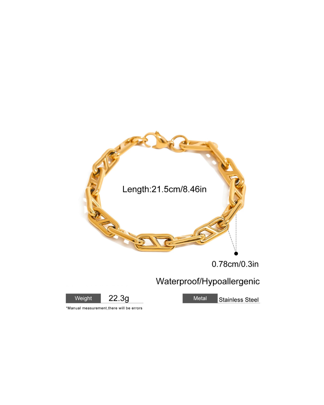 316L Anchor Chain Bracelet 詳細画像2|Misy Jewelry