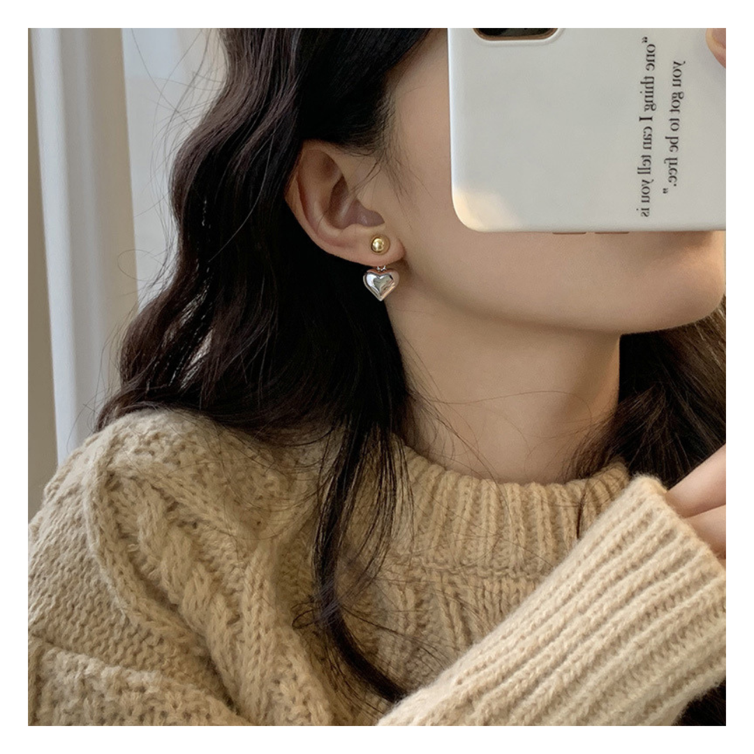 316L Bi-color Heart Pierce 詳細画像6|Misy Jewelry