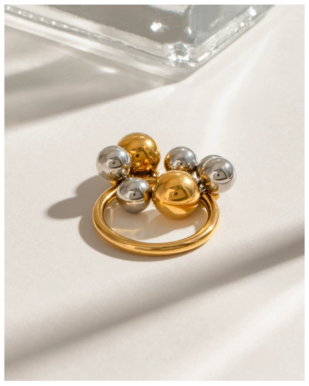 316L Bi-Color Sphere Bubble Ring2 詳細画像3|Misy Jewelry