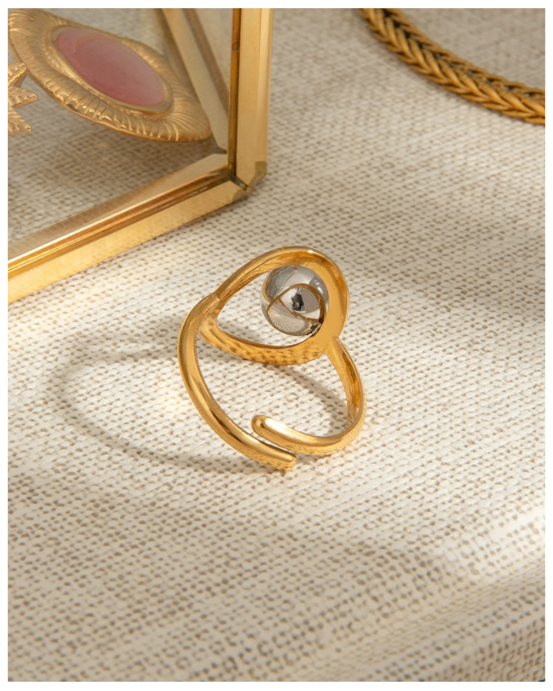 316L Bi-Color Sphere Bubble Ring5 詳細画像4|Misy Jewelry