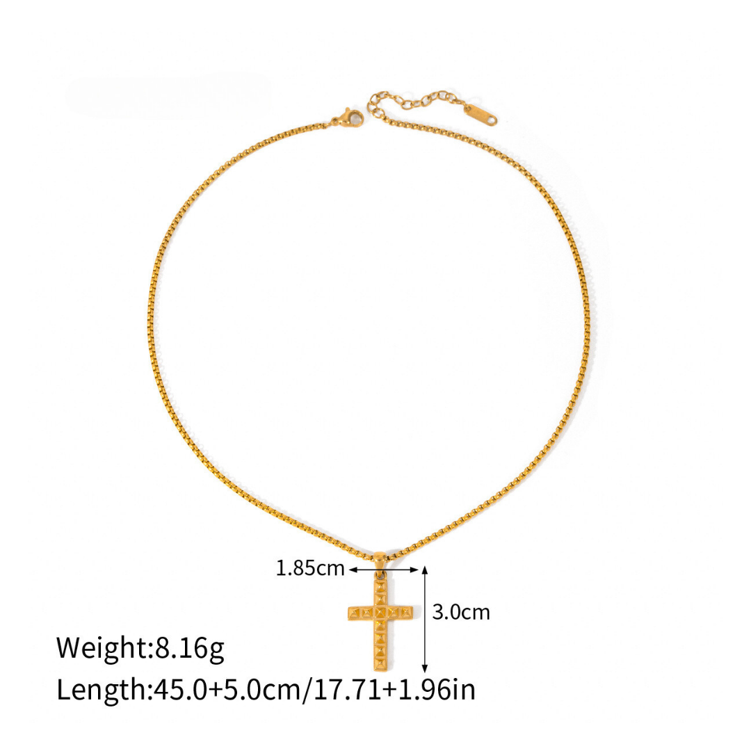316L Figaro Cross Necklace 詳細画像2|Misy Jewelry