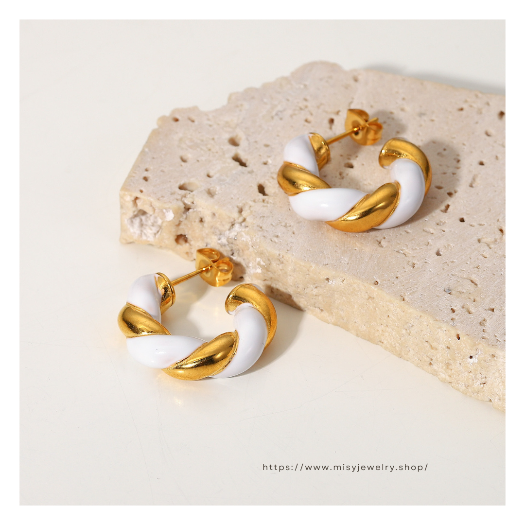 316L Bi Color Perl Pierce - ピアス・イヤリング|Misy Jewelry