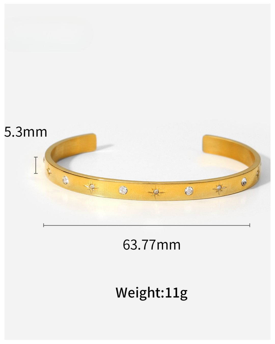 316L Starry Glow Bangle — ディテール | ブレスレット | サージカルステンレス316L | Misy Jewelry