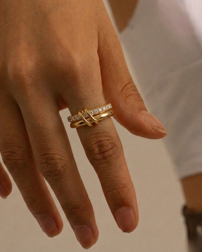 316L Dual Shine Loop Ring