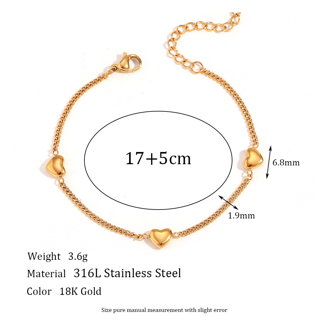 316L Heart Chain Bracelet — ディテール | ネックレス | サージカルステンレス316L | Misy Jewelry