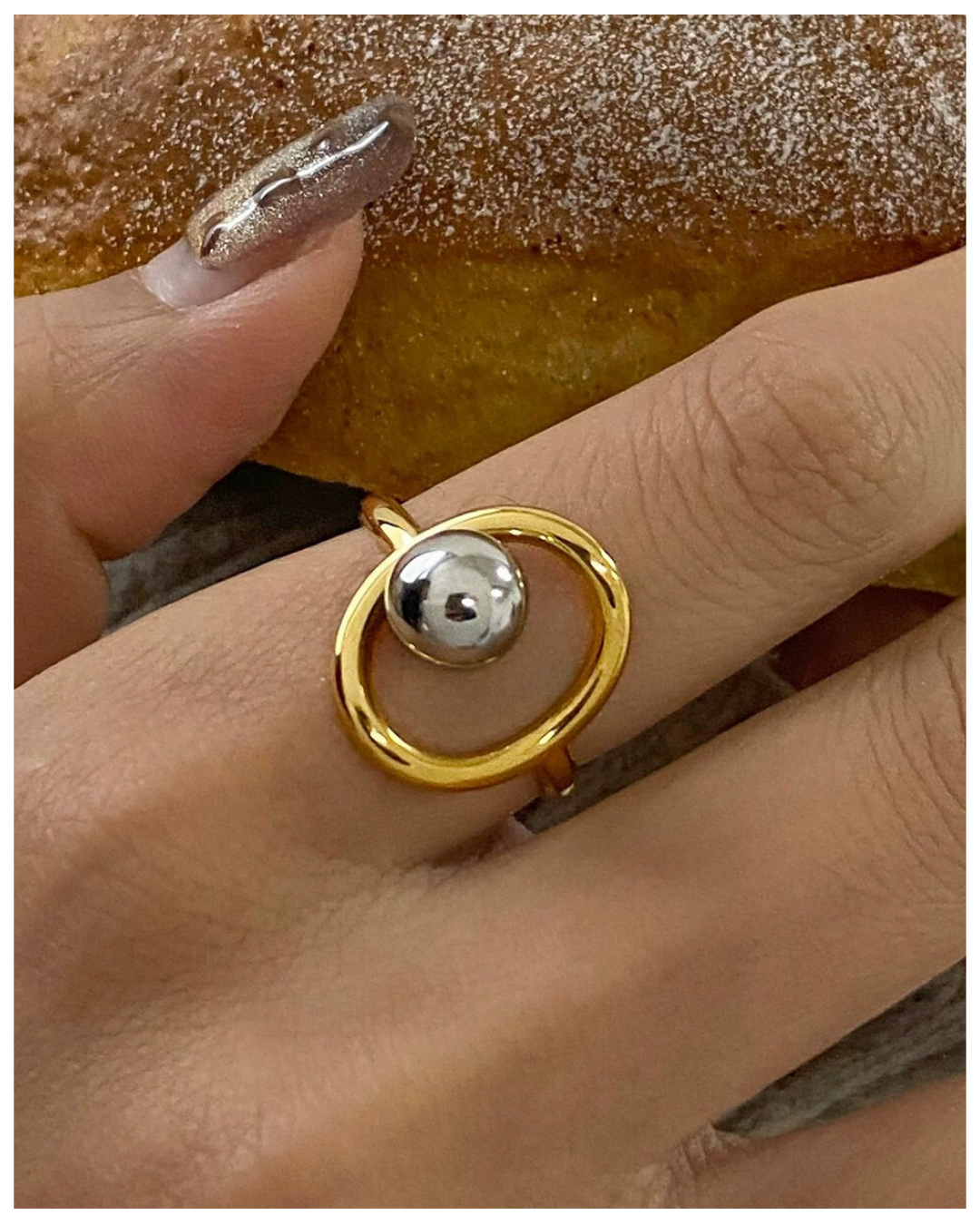 316L Bi-Color Sphere Bubble Ring5 - リング|Misy Jewelry