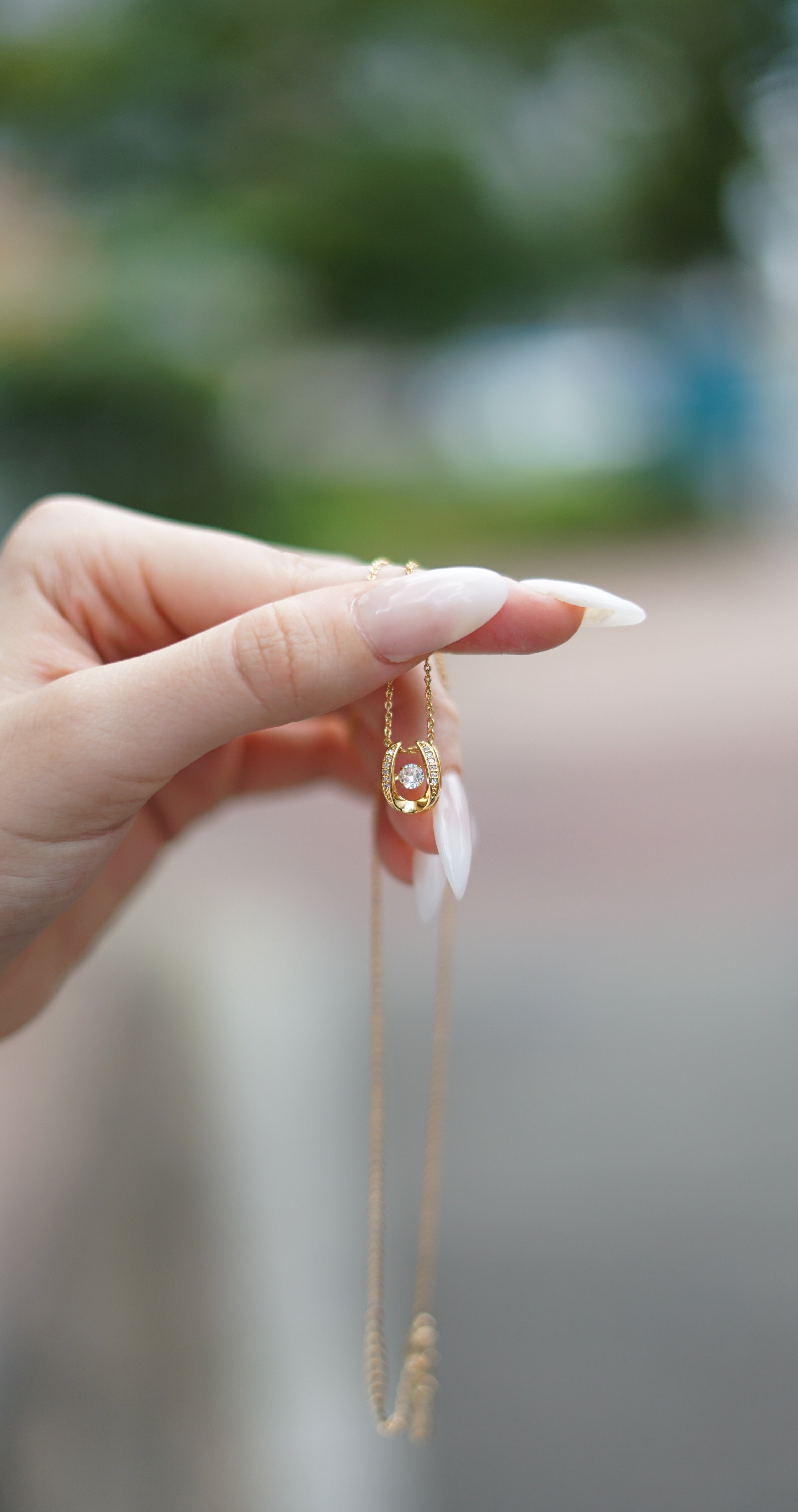 316L Horseshoe zirconia necklace 詳細画像12|Misy Jewelry