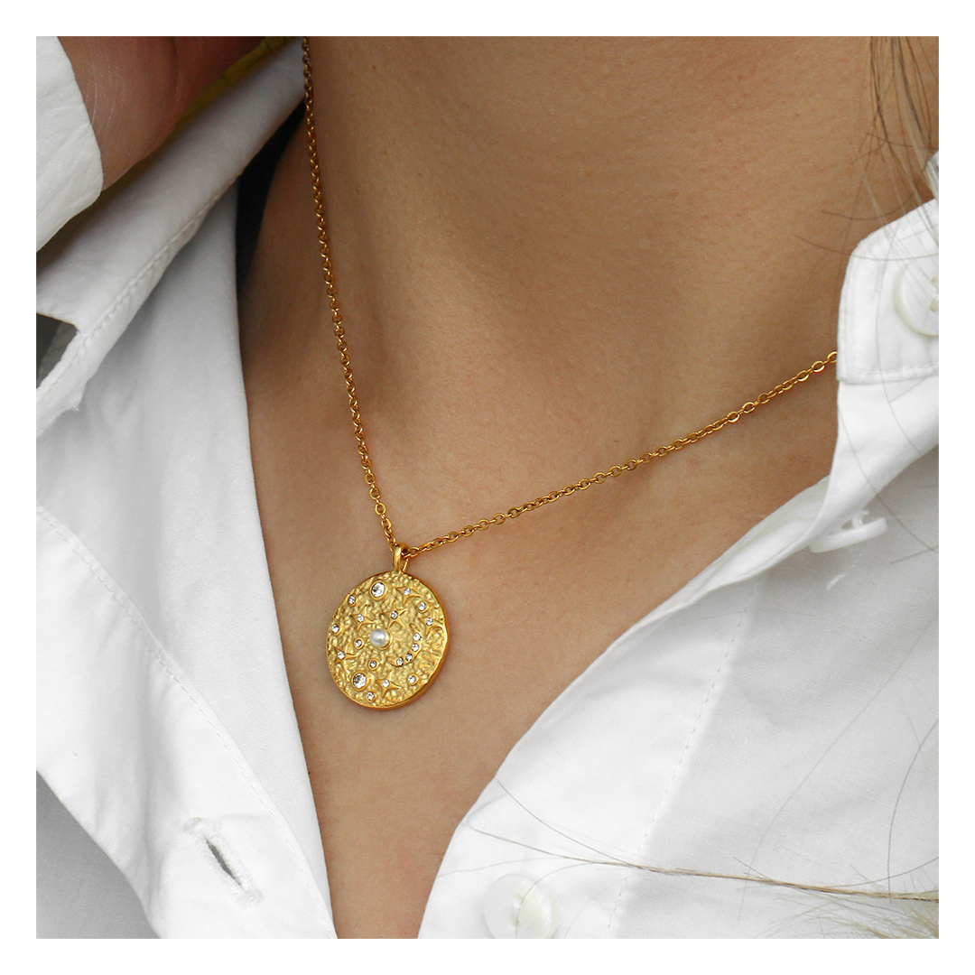 316L Sun Perl Necklace 詳細画像4|Misy Jewelry