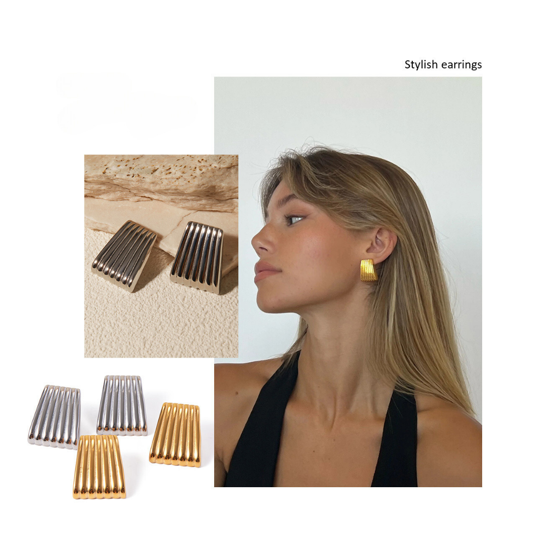 316L Striped Pierce - ピアス・イヤリング|Misy Jewelry