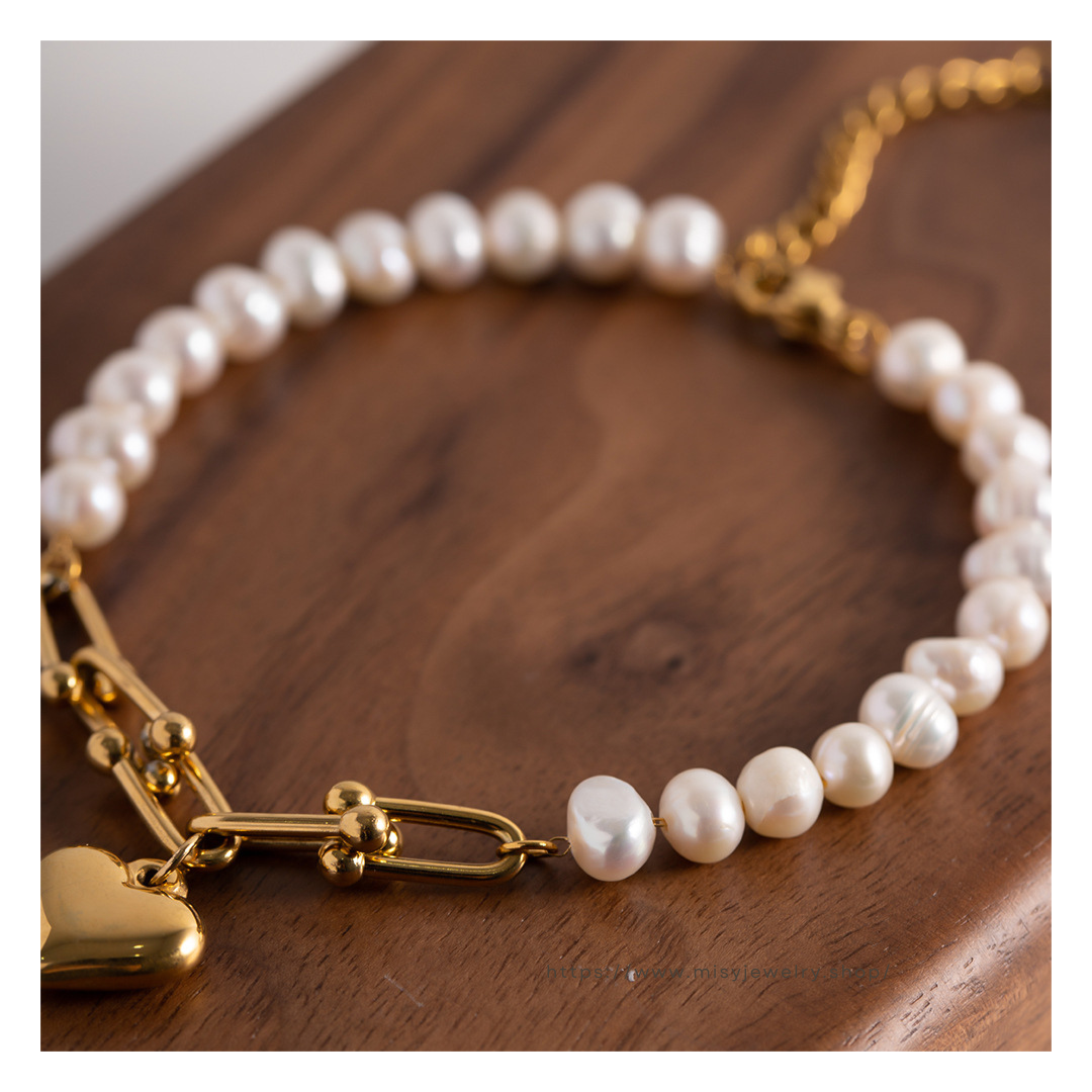 316L U Perl Bracelet 詳細画像1|Misy Jewelry