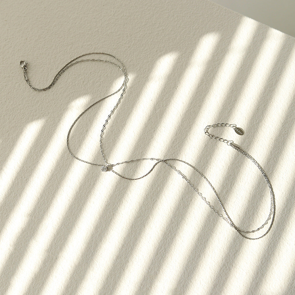 316L Anchor Double Necklace — 着用イメージ | ネックレス | サージカルステンレス316L | Misy Jewelry