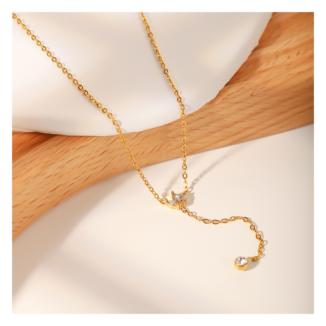 316L Zirconia Hanging Necklace 詳細画像2|Misy Jewelry