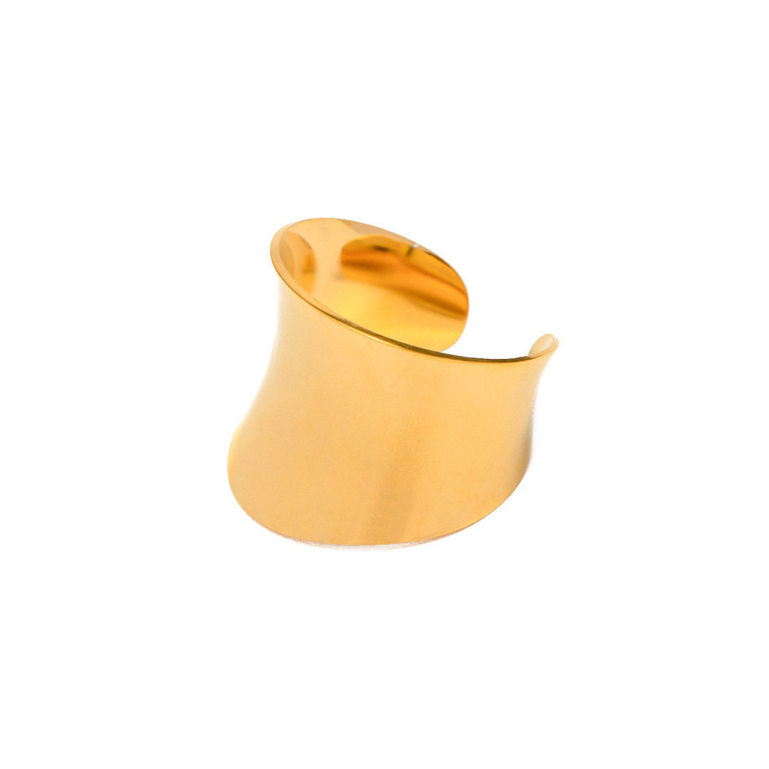 316L Golden Smooth Adjustable Ring — ディテール | リング | サージカルステンレス316L | Misy Jewelry
