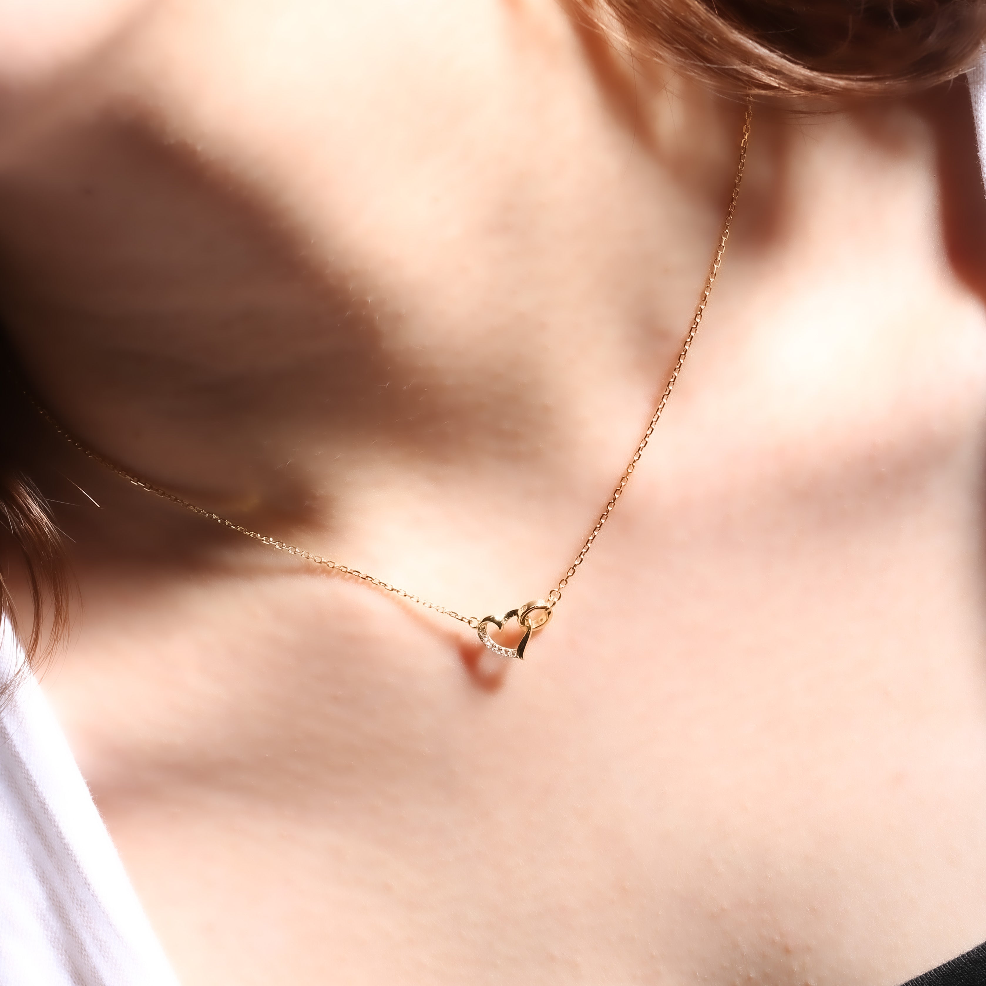 s925 Heart zirconia necklace 詳細画像2|Misy Jewelry