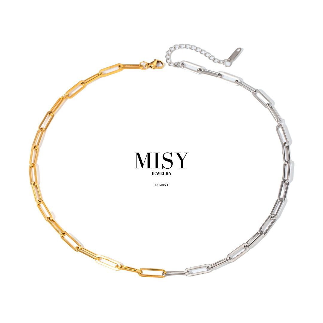 316L Bi color Chain Necklace 詳細画像3|Misy Jewelry