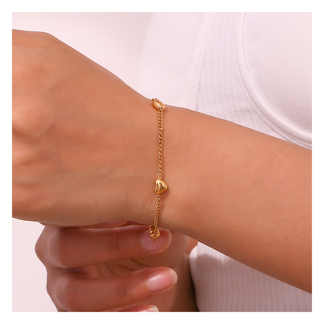 316L Heart Chain Bracelet - ブレスレット|Misy Jewelry