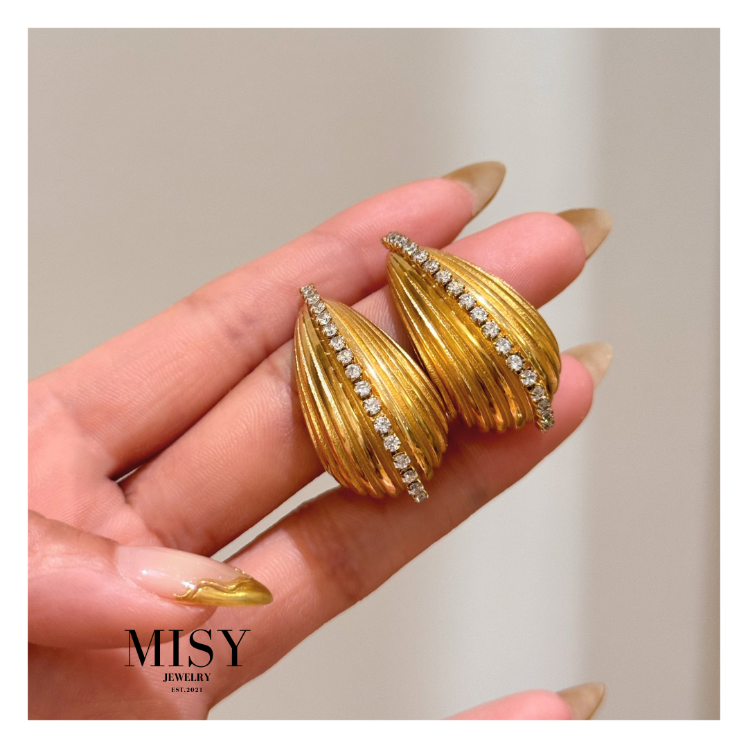 316L Zirconia Drop Pierce — 着用イメージ | リング | サージカルステンレス316L | Misy Jewelry