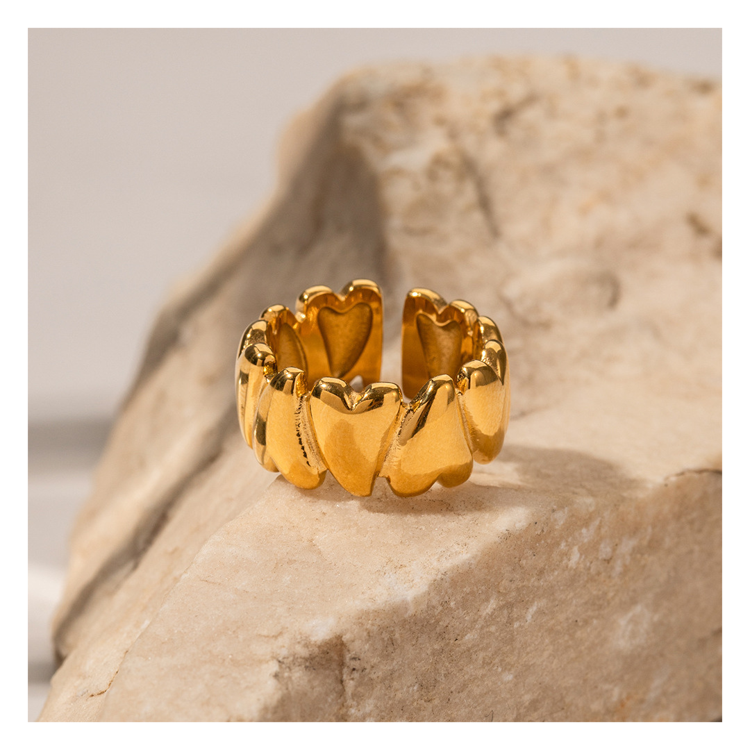 316L Heart Ring Free Size 詳細画像1|Misy Jewelry