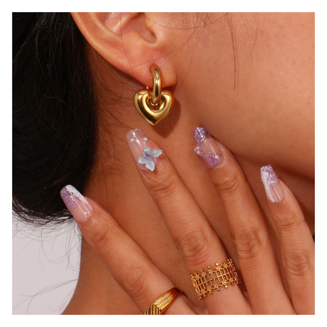 316L Round Heart Pierce - ピアス・イヤリング|Misy Jewelry