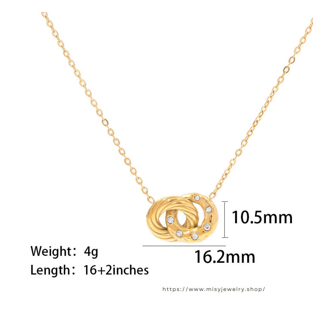 316L Zirconia Double Ring Necklace — ディテール | リング | サージカルステンレス316L | Misy Jewelry