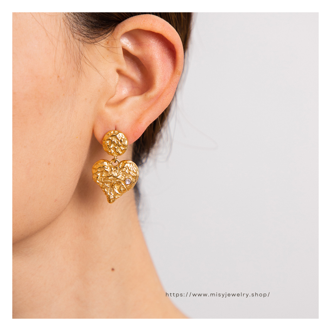 316L Designed Heart Pierce 詳細画像1|Misy Jewelry