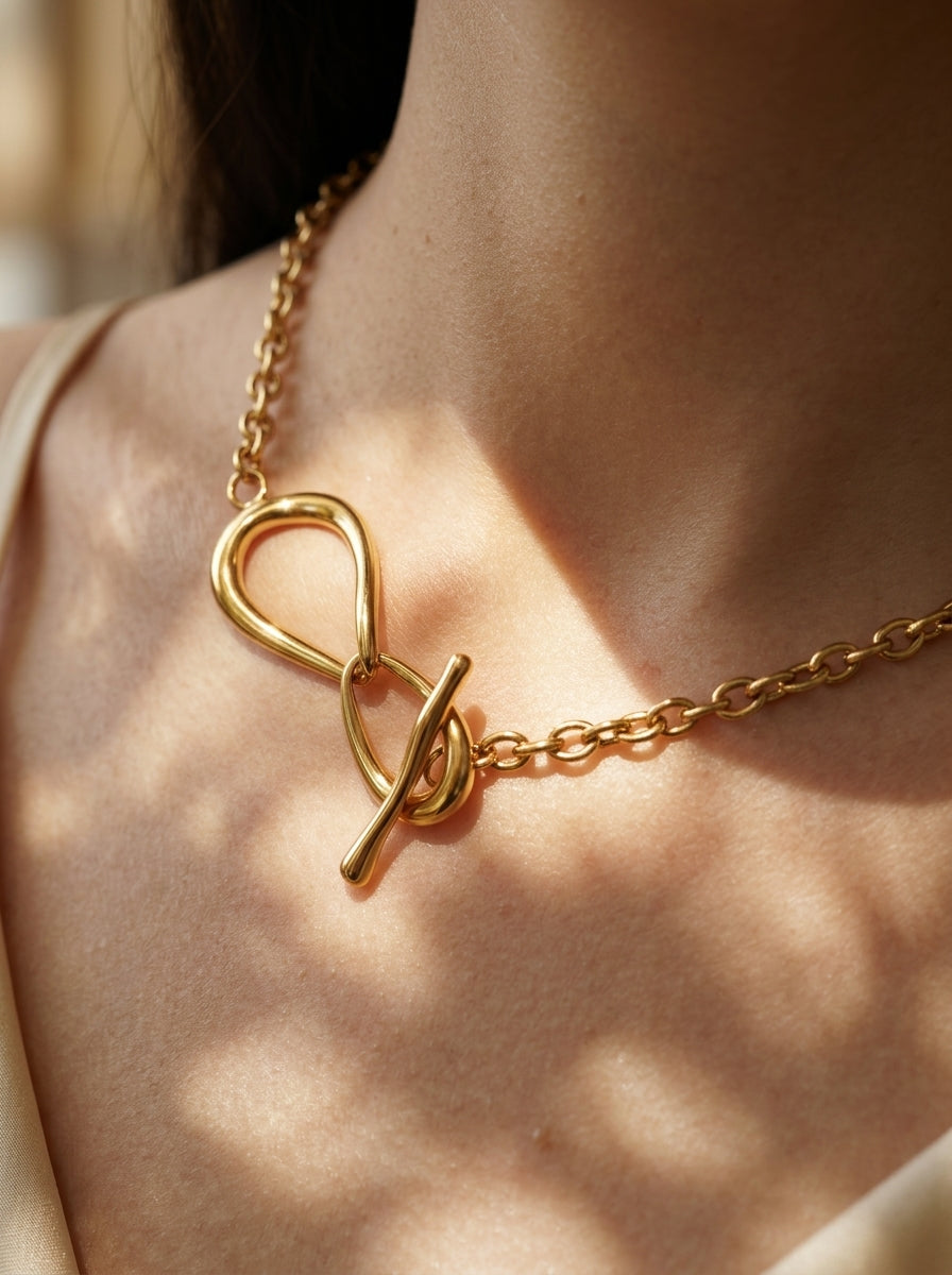 Infinity Heart Toggle Necklace