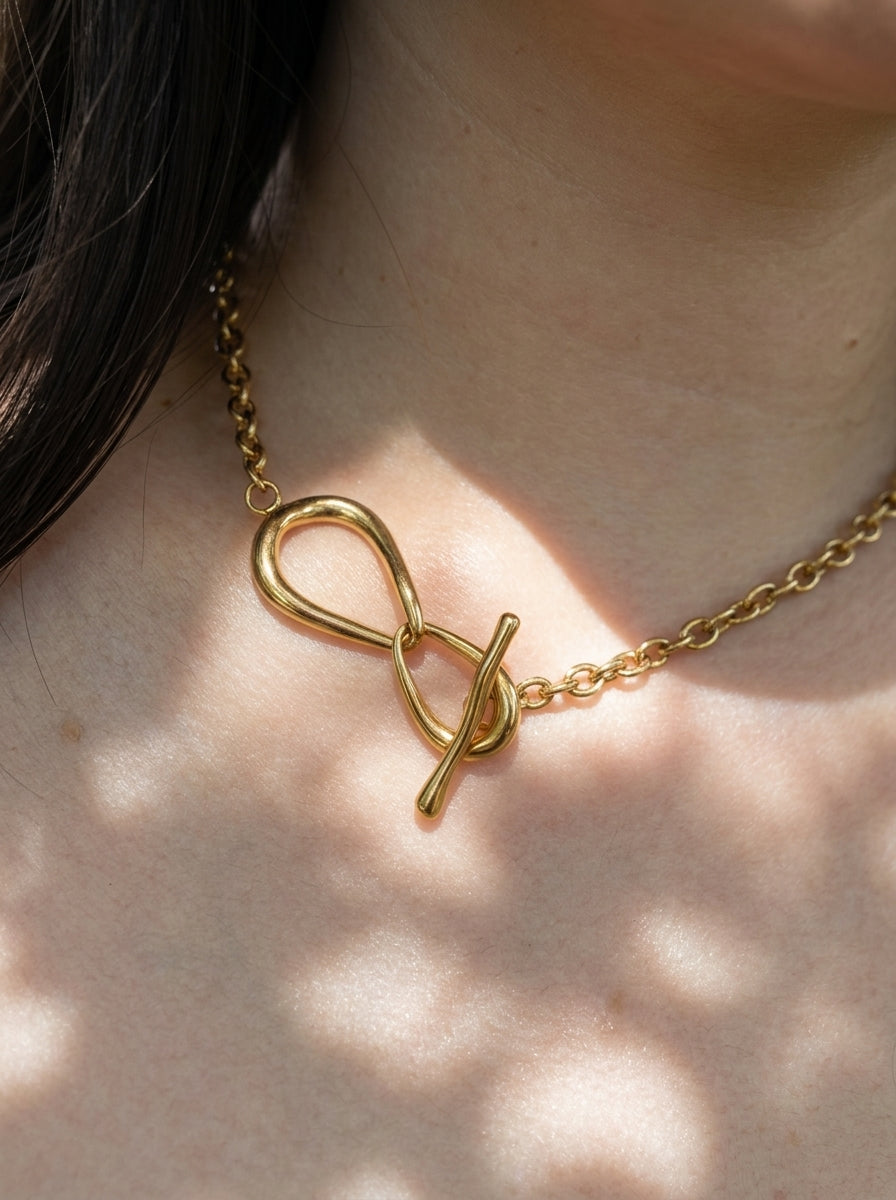 Infinity Heart Toggle Necklace
