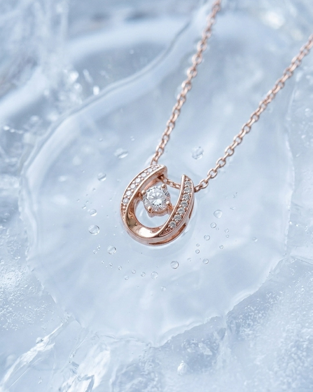 316L Horseshoe zirconia necklace|金属アレルギー対応 316Lサージカルステンレスジュエリー Misy(画像19)