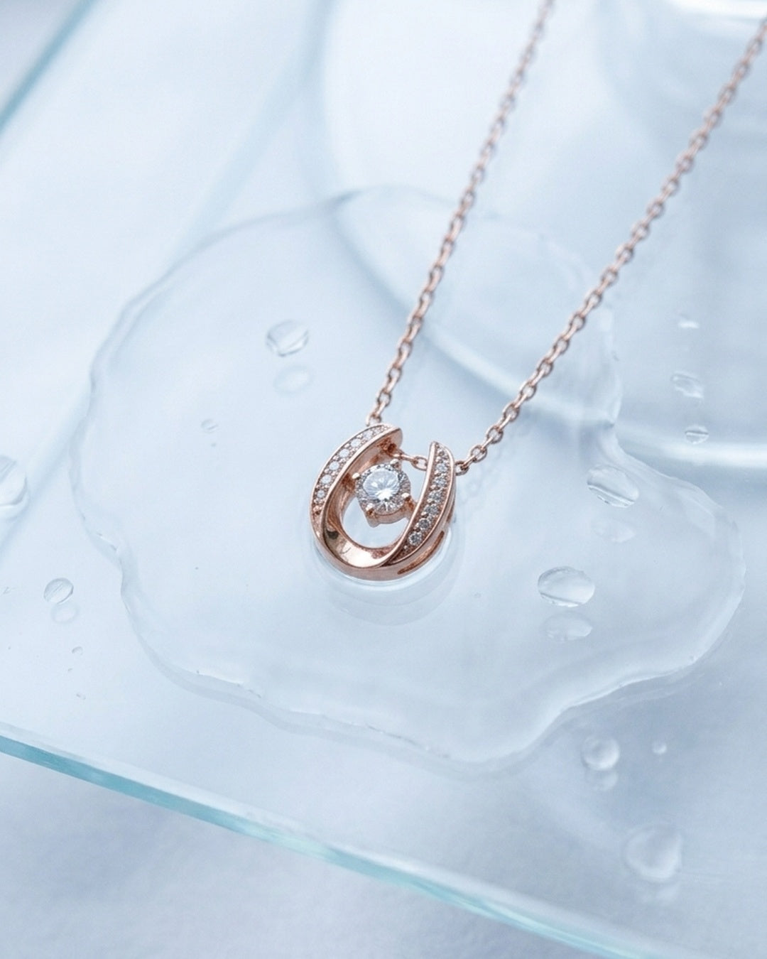 316L Horseshoe zirconia necklace|金属アレルギー対応 316Lサージカルステンレスジュエリー Misy(画像17)