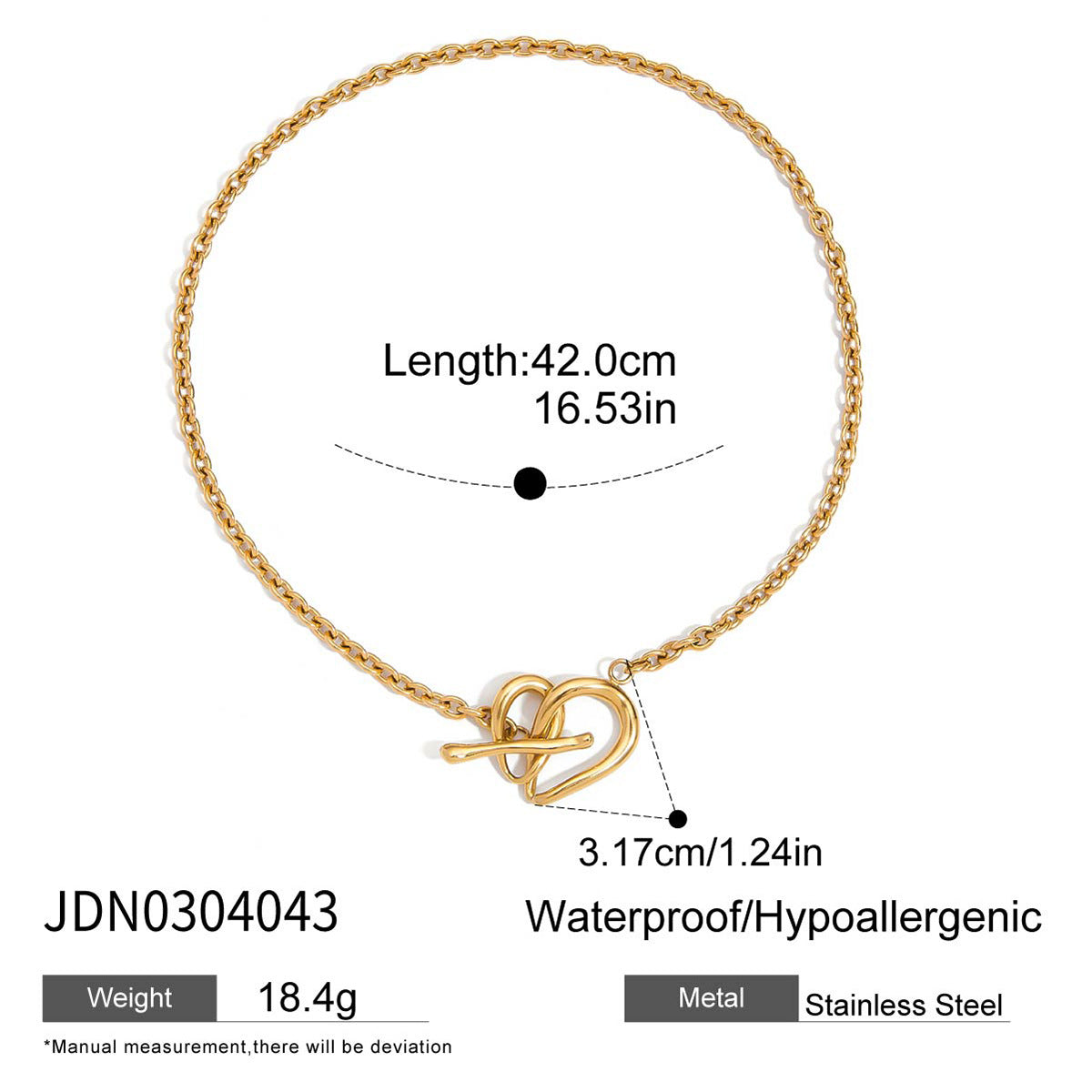 Infinity Heart Toggle Necklace
