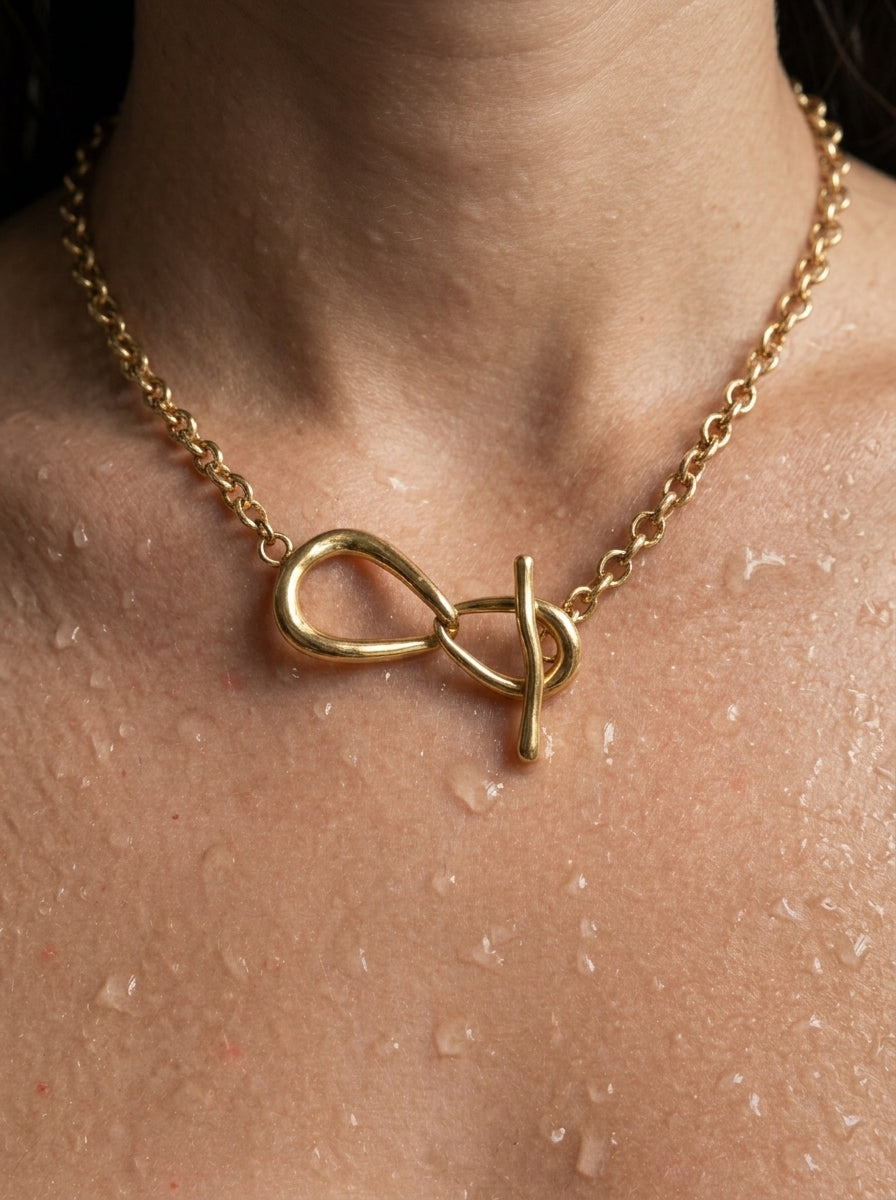 Infinity Heart Toggle Necklace