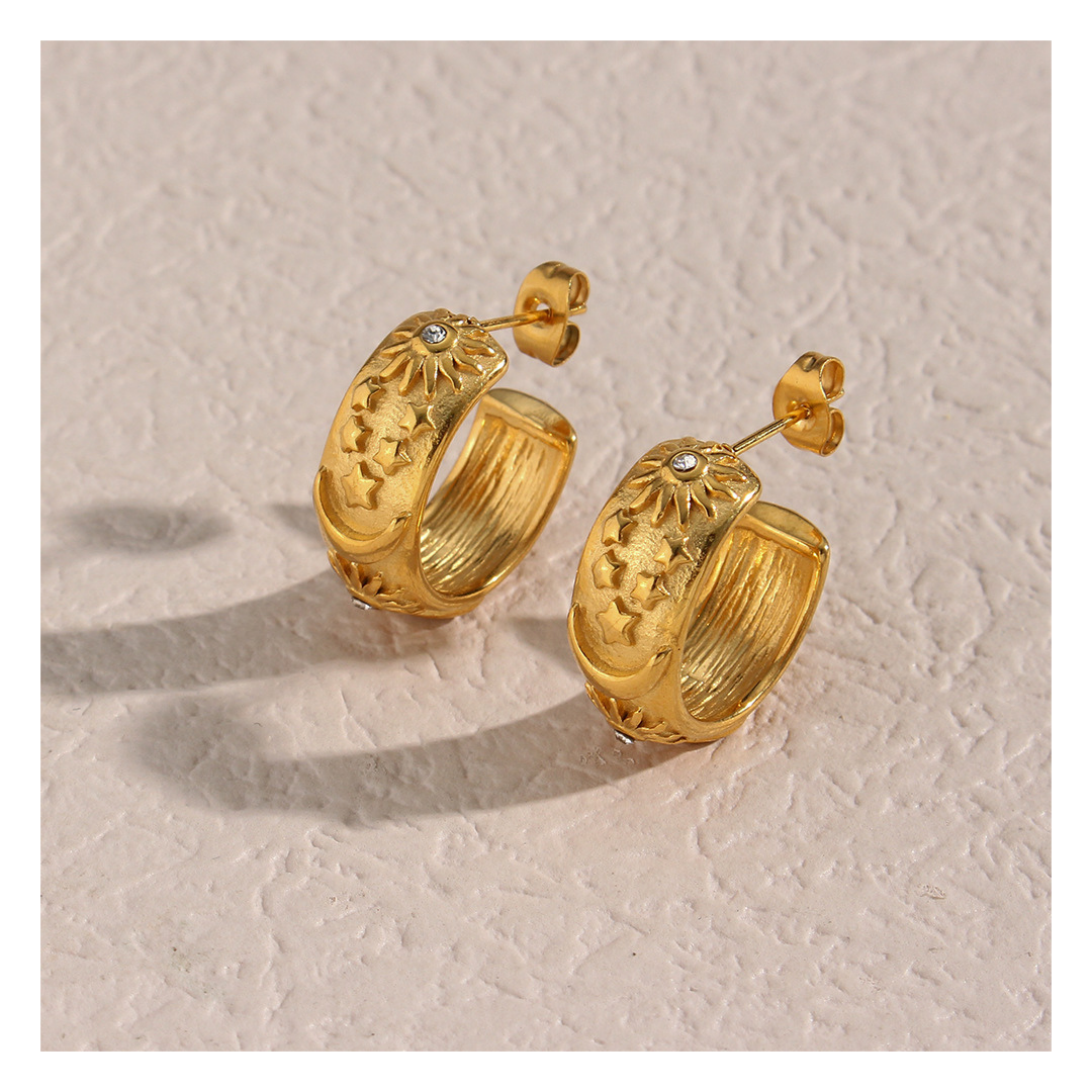 316L Sun Moon Pierce — ディテール | ピアス | サージカルステンレス316L | Misy Jewelry