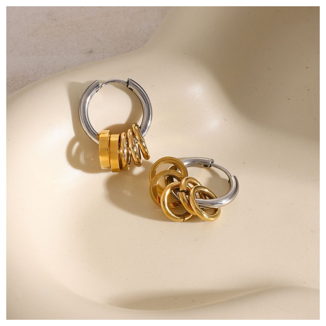316L Hoop Bi-color Multi Ring Pierce - リング|Misy Jewelry