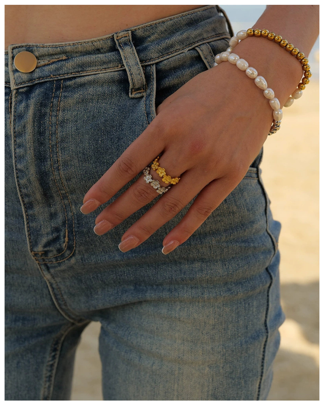 316L Floral Vine Ring 詳細画像1|Misy Jewelry