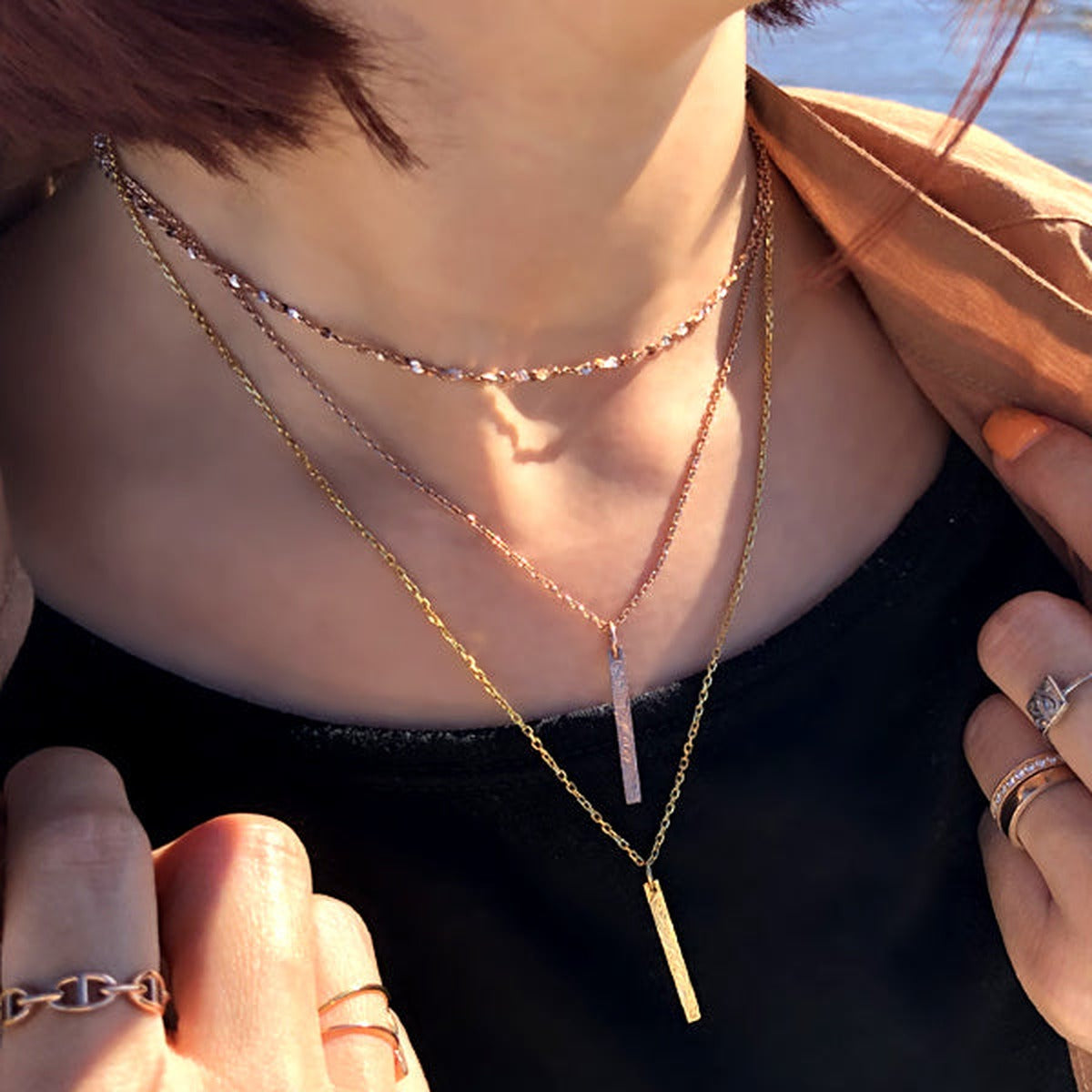 316L Hawaiian Plane Bar Necklace 詳細画像7|Misy Jewelry