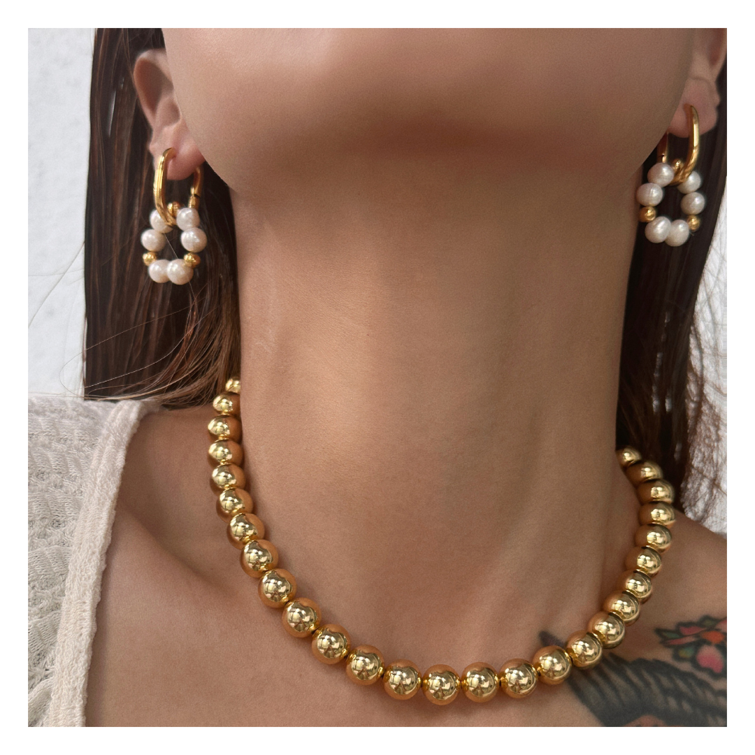 316L Circle Perl Pierce — 着用イメージ | リング | サージカルステンレス316L | Misy Jewelry