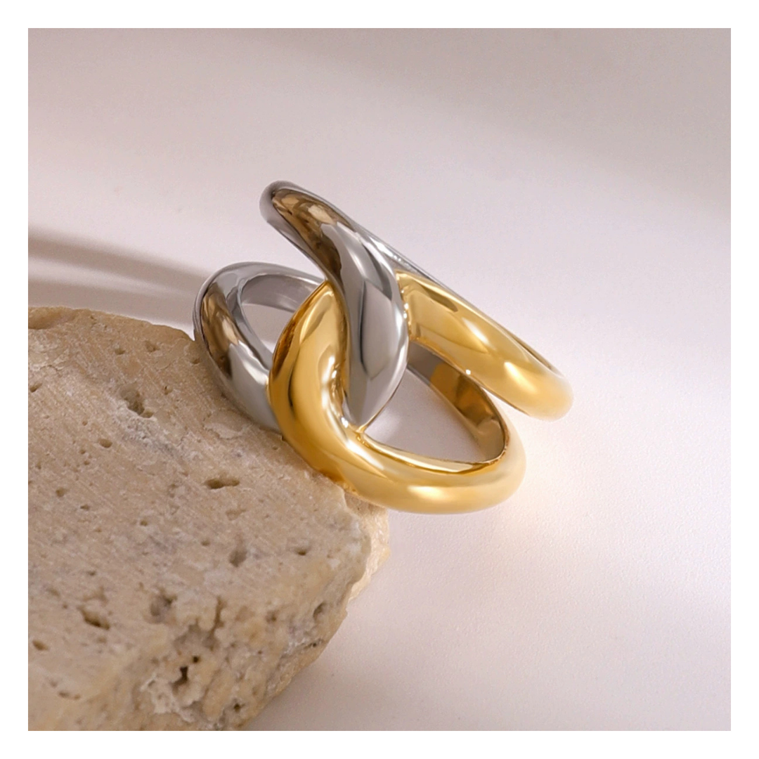 316L Bi-Color Harmony Link Ring 詳細画像3|Misy Jewelry