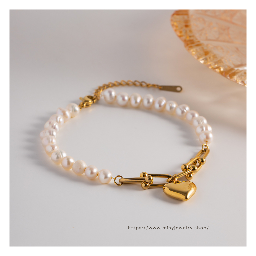 316L U Perl Bracelet - ブレスレット|Misy Jewelry
