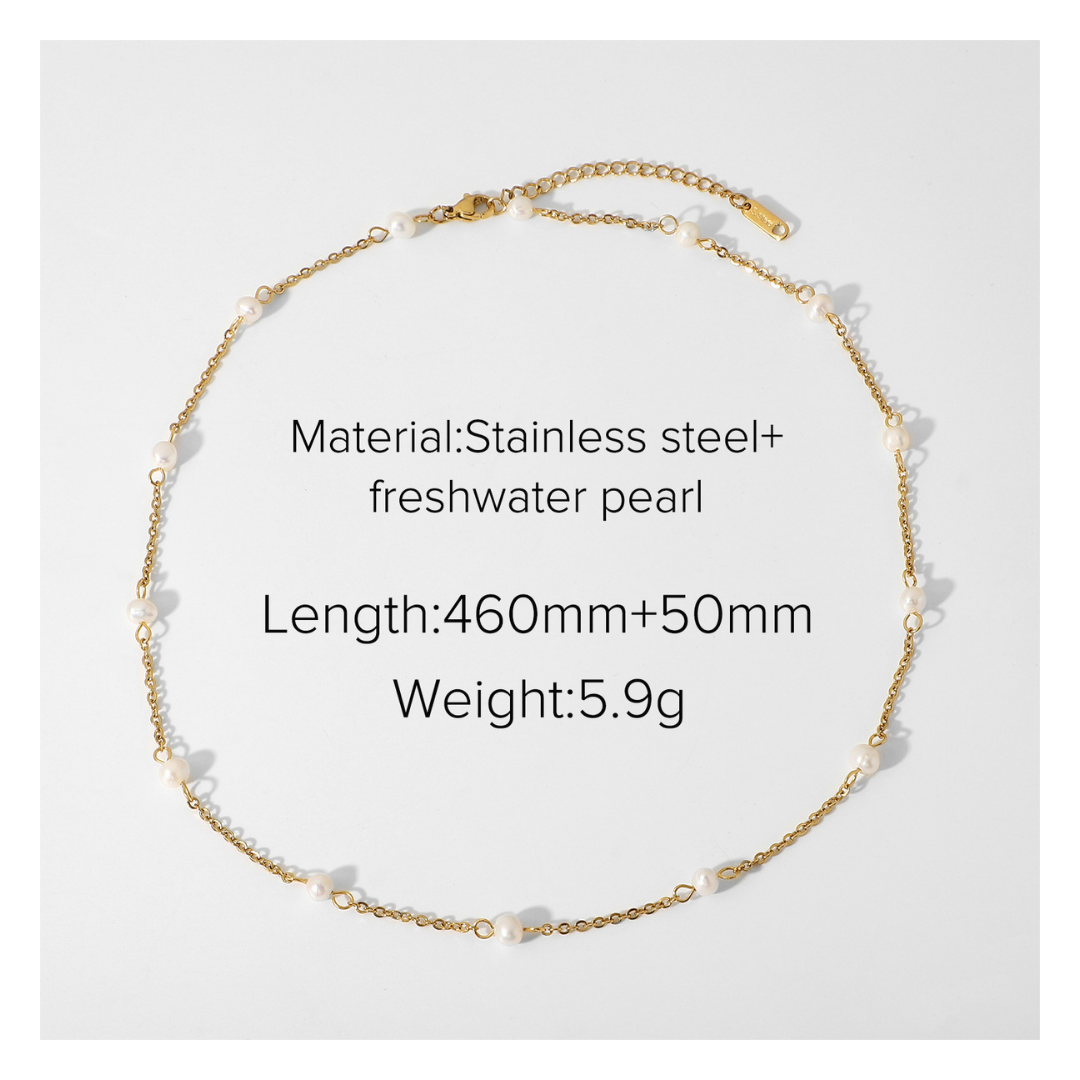 316L Linked Perl Necklace 詳細画像2|Misy Jewelry