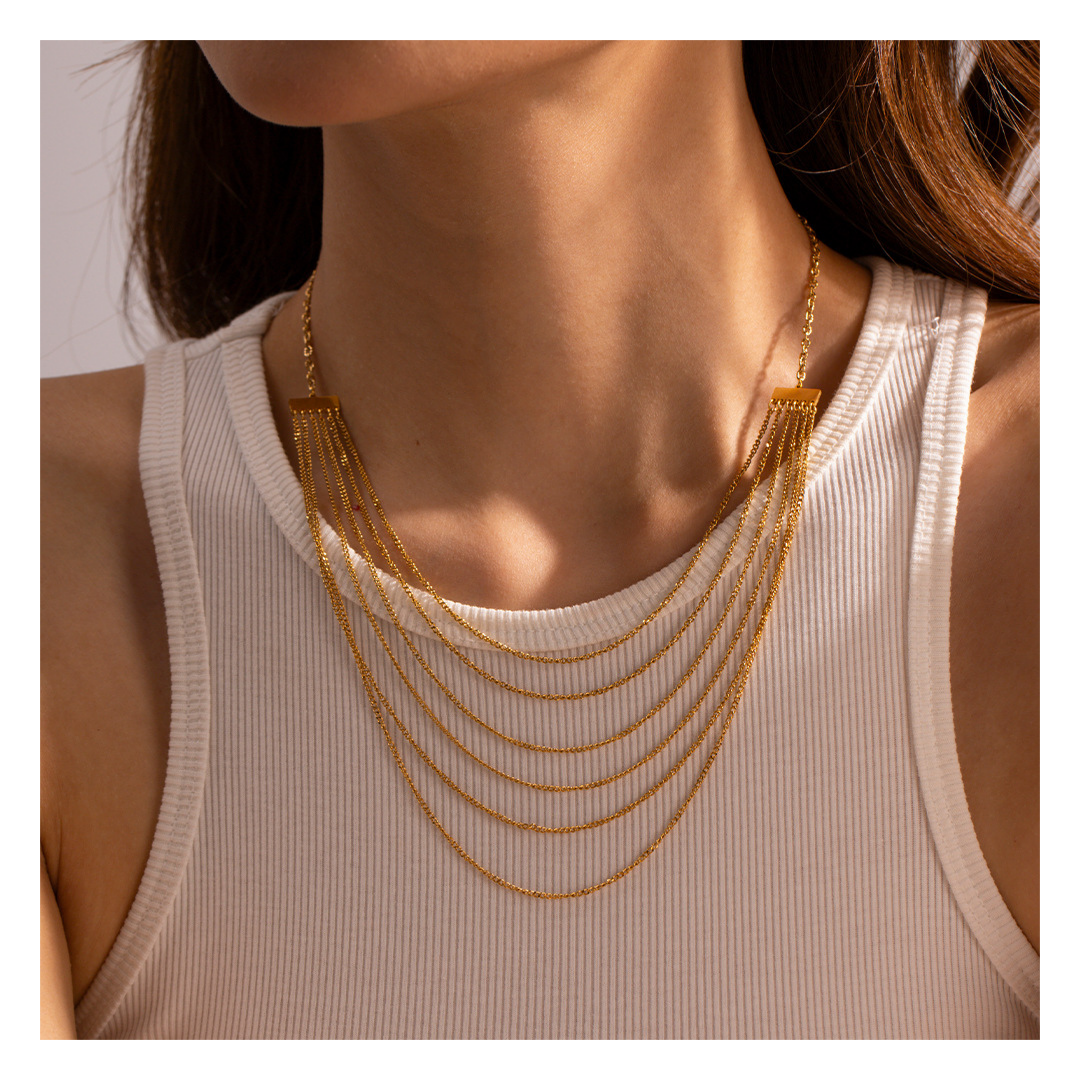 316L 6 Linked Necklace 詳細画像1|Misy Jewelry