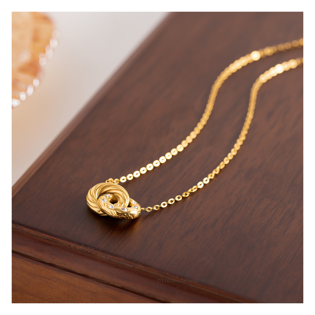 316L Zirconia Double Ring Necklace — ディテール | リング | サージカルステンレス316L | Misy Jewelry