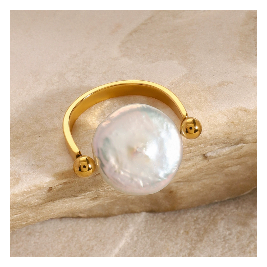 316L Lustre Pearl Ring 詳細画像4|Misy Jewelry