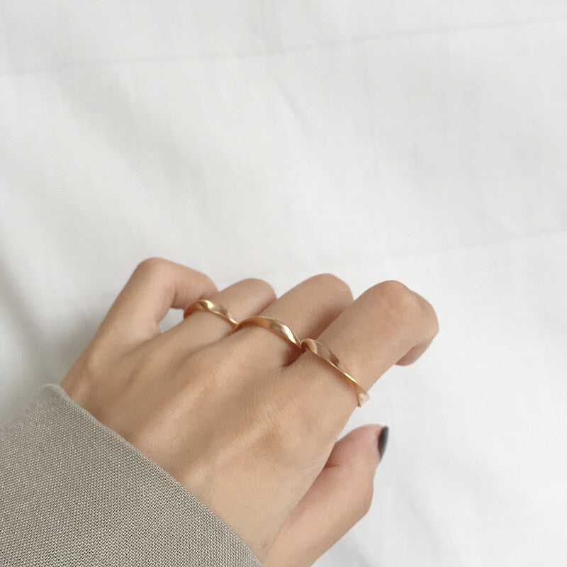 s925 wavy ring pinky gold | リング | サージカルステンレス316L | Misy Jewelry