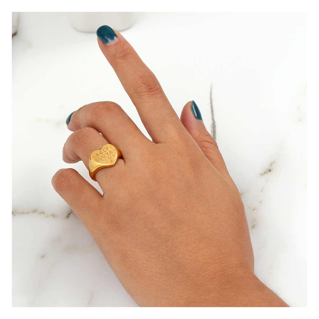 316L Heart Ring~SELF LOVE CLUB~ 詳細画像6|Misy Jewelry
